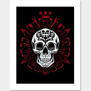 Skull Design Crown Posters and Art